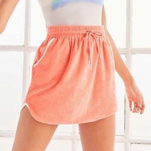 UO BDG Orange terrycloth skirt